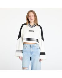 adidas Originals - Sweatshirt Adidas Blocking Crewneck Sweatshirt Off - Lyst