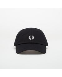 Fred Perry - Casquette pique classic cap black/ snowwhite universal - Lyst