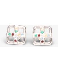 MAPLE - Cross Earrings 925 Topaz - Lyst