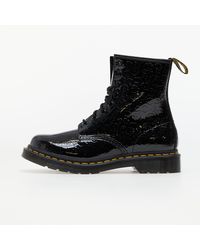 dr martens sinclair black patent lamper leopard emboss