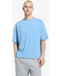 adidas - T-Shirt Adidas Trefoil Essentials Melange Loose Cropped Tee - Lyst