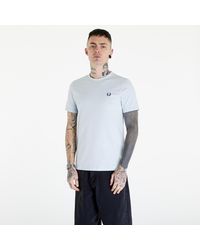 Fred Perry - Ringer T-shirt Lgice/ Midnight Blue - Lyst