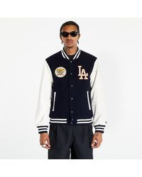 KTZ - Los Angeles Dodgers Mlb Large Logo Varsity Jacket Navy - Lyst
