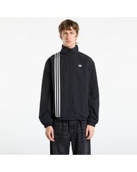 adidas Originals - Jacket Adidas Firebird Front Stripes Woven Track Top/ Stone Khaki/ Better Scarlet - Lyst