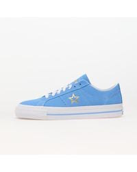 Converse - One Star Pro Suede Lt Blue/ White/ Gold - Lyst