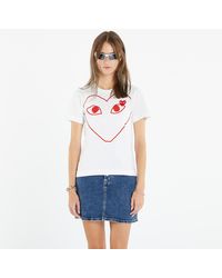 COMME DES GARÇONS PLAY - T-shirt heart logo short sleeve tee s - Lyst