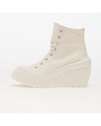 Converse - Baskets chuck 70 de luxe wedge egret/ black/ white eur 41.5 - Lyst