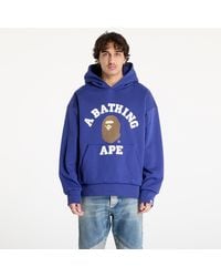 A Bathing Ape - Sweatshirt College Puffy Relaxed Fit Pullover Hoodie M - Lyst