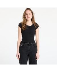 Tommy Hilfiger - T-Shirt Tommy Jeans Slim Scallop Rib Tee - Lyst