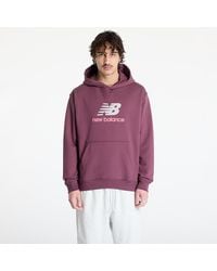 New Balance - Sweatshirt Athletics French Terry Logo Hoodie - Lyst