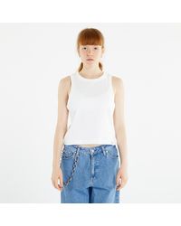 Calvin Klein - Jeans Tab Rib Tank Top Bright - Lyst