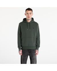 Fred Perry - Sweatshirt Tipped Hooded Sweatshirt Court/ Snow - Lyst