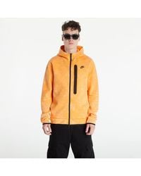 Nike - Nsw tech fleece wash full-zip hoodie kumquat/ black - Lyst