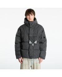 C.P. Company - Veste eco-chrome r mixed hooded down jacket l - Lyst