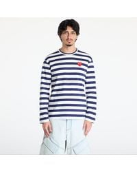COMME DES GARÇONS PLAY - Maglietta Stripe Emblem X Rhinestone Long Sleeve Tee - Lyst