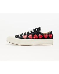COMME DES GARÇONS PLAY - Sneakers converse x chuck taylor 70 ox multi heart black/ hi risk red/ egret eur 44 - Lyst