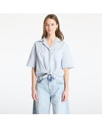Tommy Hilfiger - Shirt Tommy Jeans Crop Linen Shortsleeve Shirt - Lyst