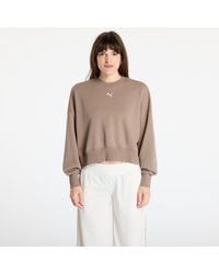 PUMA - Sweatshirt Wardrobe Essentials Over-Oversized Crew Tr - Lyst