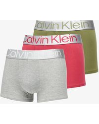 Calvin Klein - Reconsidered Steel Cotton Trunk 3-pack Olive Branch/ Grey Heather/ Red Bud - Lyst