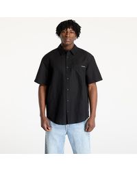 Calvin Klein - Chemise jeans linen cotton shortsleeve shirt s - Lyst