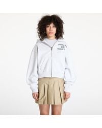 Sporty & Rich - Sweatshirt Varsity Crest Cropped Zip Hoodie - Lyst