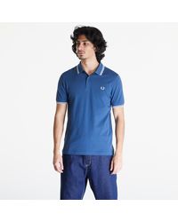 Fred Perry - Twin Tipped Polo Short Sleeve Tee Midnight / Ecru/ Light Ice - Lyst