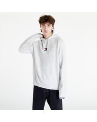 Tommy Hilfiger - Tjm Relaxed Badge Hoodie Sweater Silver Grey Heather - Lyst