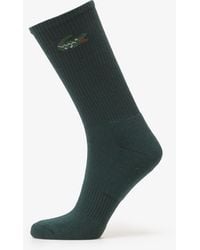 Lacoste - Chaussettes crew sock black/ silver chine-white-lichen-sinople-black 43-46 - Lyst