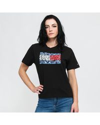 Tommy Hilfiger TOMMY JEANS W Relaxed Floral Flag Tee Black - Schwarz
