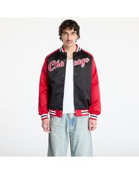 Mitchell & Ness - Jas Nba Double Clutch Lw Satin Vintage Logo Bulls Jacket/ Scarlet - Lyst