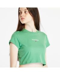 Tommy Hilfiger - Tommy Jeans Essential Logo Cropped T-Shirt - Lyst