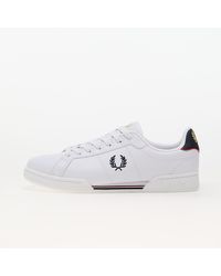 Fred Perry - B722 Leather White/ Navy - Lyst