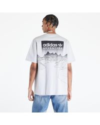adidas Originals Adidas Adventure Mountain Back T-Shirt Grey Two - Weiß