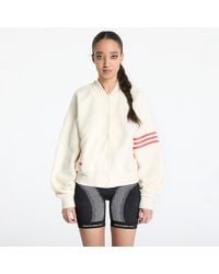 adidas Originals - Jas Adidas Neuclassics Boucle Bomber Jacket/ Cream/ Real Coral - Lyst
