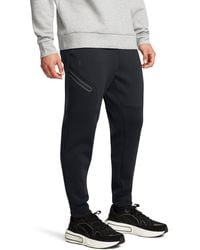 Under Armour - Unstoppable Fleece Herenjoggingbroek Zwart Zwart - Lyst