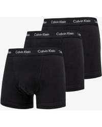 Calvin Klein Ensemble de trois boxers en coton stretch - Noir