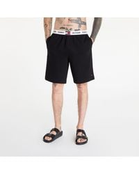 Tommy Hilfiger Tommy 85 Relaxed Fit Repeat Logo Lounge Shorts Black - Noir