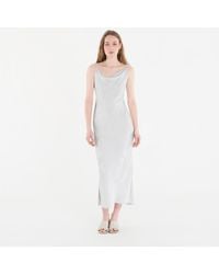 Calvin Klein - Jurk Viscose Jacquard Maxi Slip Dress - Lyst