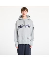A Bathing Ape - Sweatshirt Baseball Logo Relaxed Fit Pullover Hoodie - Lyst