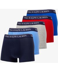 Ralph Lauren - Stretch Cotton Classic Trunk 5-pack Red/ Grey/ Royal Game/ Blue/ Navy - Lyst