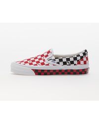 Vans - Og Classic Slip-on Lx Vault Checkerboard Red/ Black - Lyst