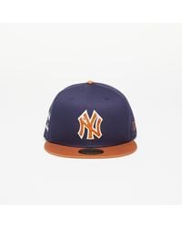 KTZ - New York Yankees Boucle 59fifty Fitted Cap Navy/ Brown - Lyst
