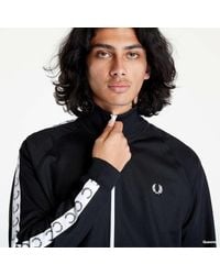 Fred Perry - Sweatshirt Taped Track Jacket - Lyst