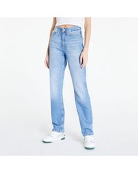 Calvin Klein - High Rise Straight Jeans Denim Light - Lyst