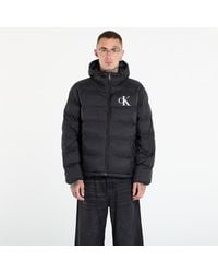Calvin Klein - Jas Jeans Ls Nylon Monogram Pu Jacket - Lyst