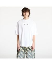 Palm Angels - T-Shirt Back Curved Logo Oversized Tee Off - Lyst