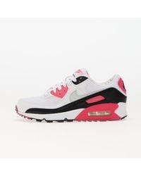 Nike - Air Max 90 Niedriger Sneaker Weiß/Rosa/Schwarz - Lyst