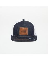 The North Face - Half Dome Trucker Denim/ Leather Patch - Lyst