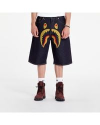 A Bathing Ape - Shorts Shark Denim Shorts - Lyst