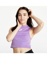 Nike Sportswear W Air Tank Rib Violet Shock/ White - Lila